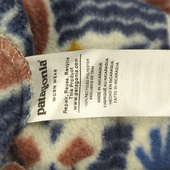 Patagonia Lightweight Synchilla Snap-T Pullover Protected Peaks Oatmeal Mens Lrg - Picture 6 of 8